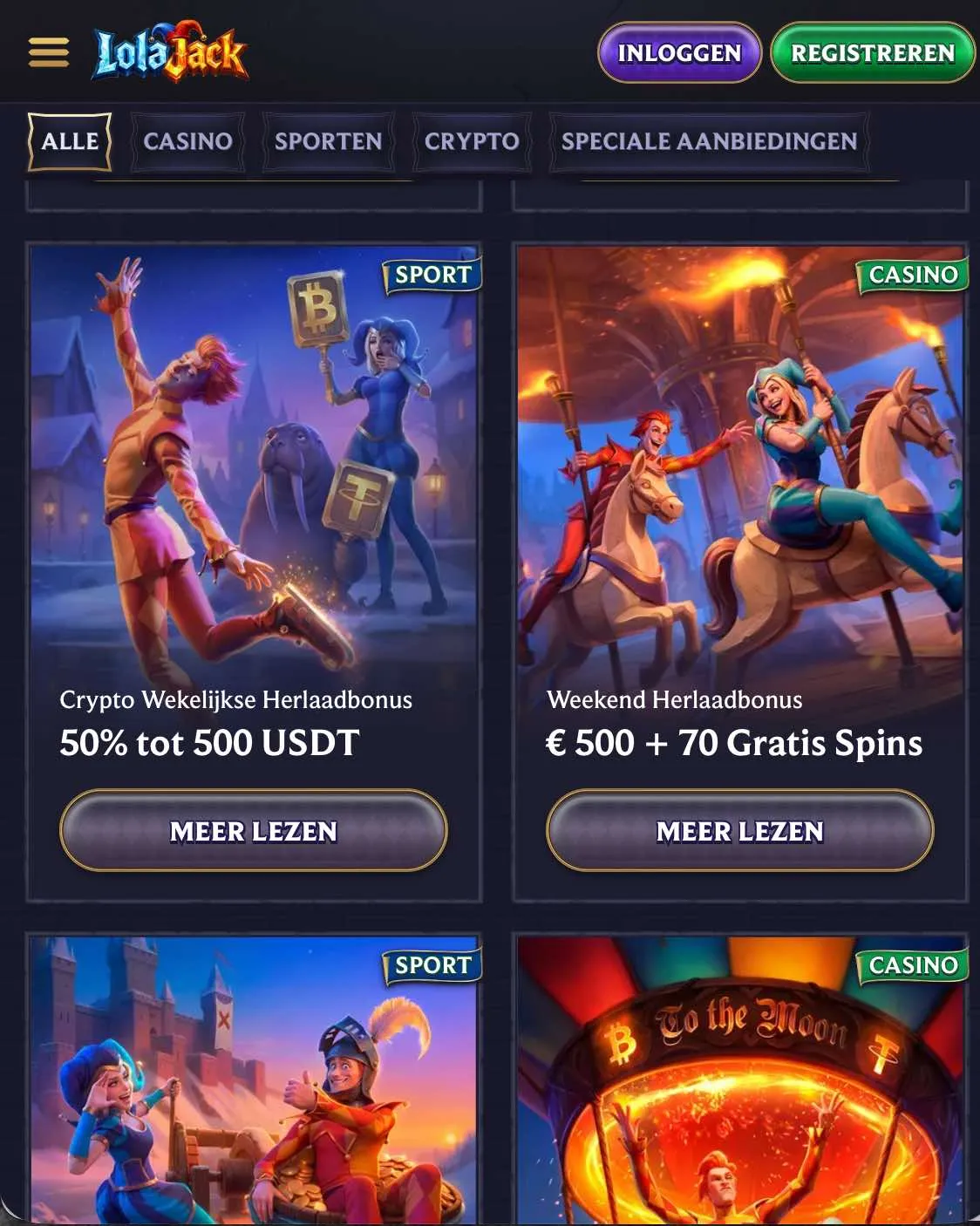 Bonusaanbod van LolaJack